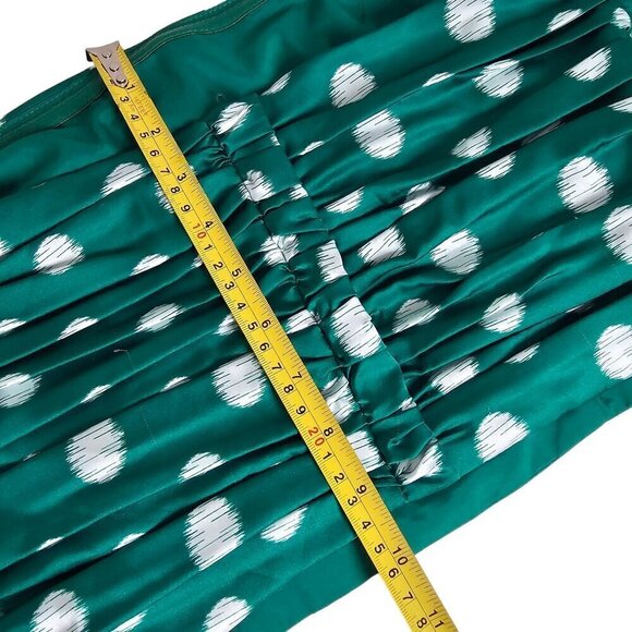 Hutch Polka Dots Strapless Pleated Blouse Back Zip Tie Back Stretch Womens 6 NWT - Picture 16 of 16